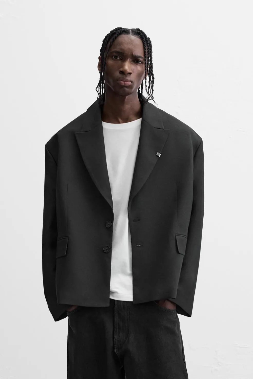 ZARA Blazers^BLAZER CINTA COSTAS Preto