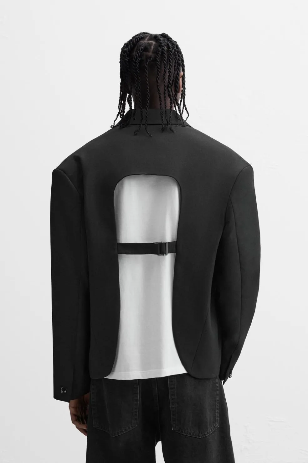 ZARA Blazers^BLAZER CINTA COSTAS Preto