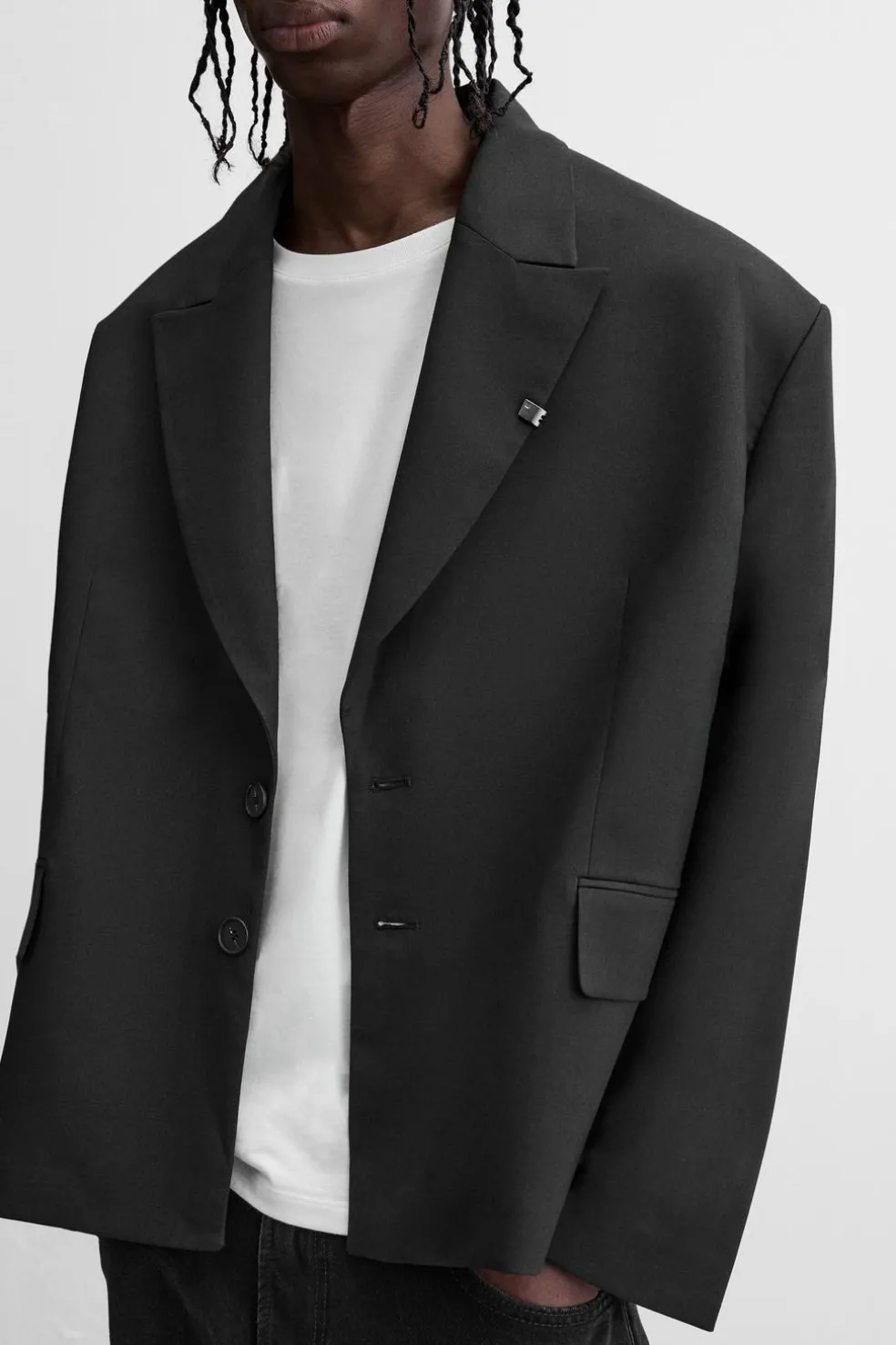 ZARA Blazers^BLAZER CINTA COSTAS Preto