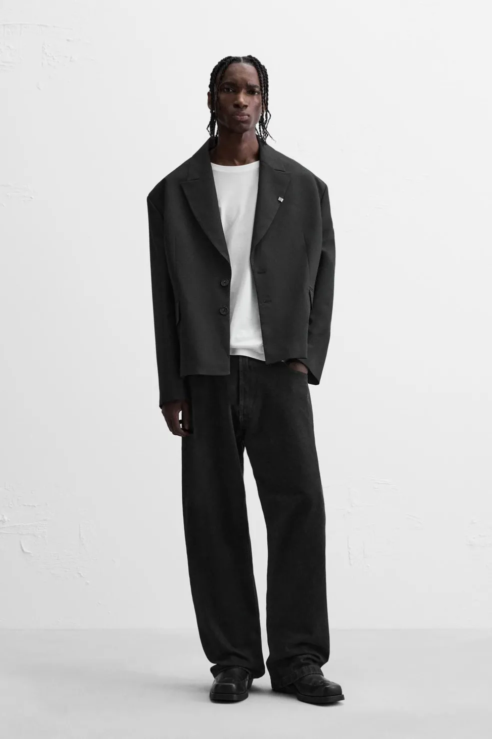 ZARA Blazers^BLAZER CINTA COSTAS Preto