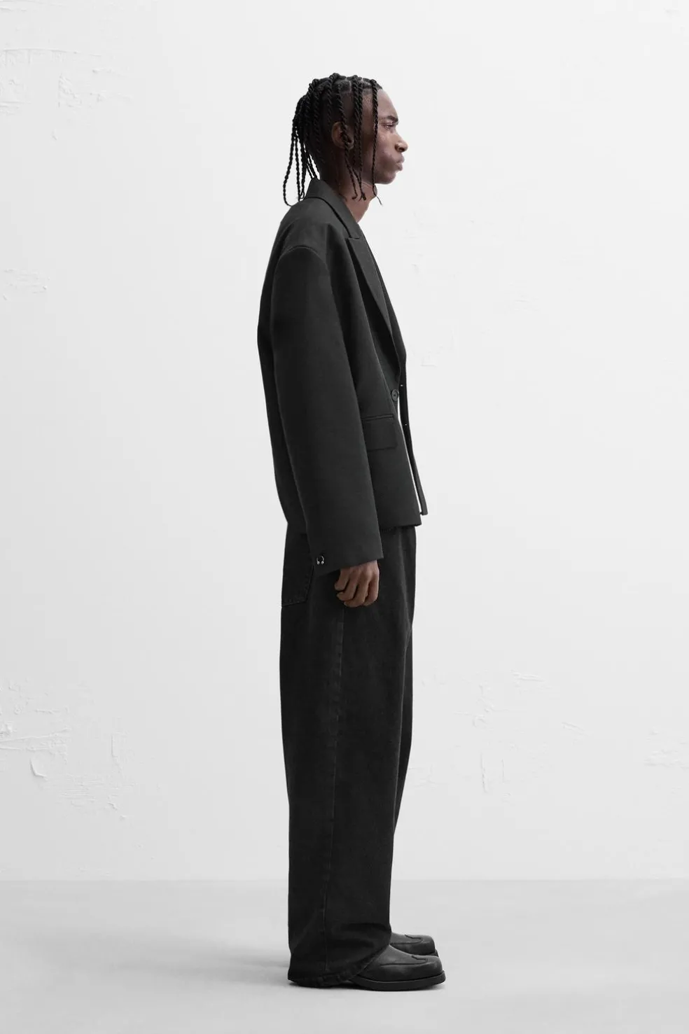 ZARA Blazers^BLAZER CINTA COSTAS Preto
