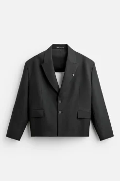 ZARA Blazers^BLAZER CINTA COSTAS Preto