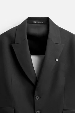 ZARA Blazers^BLAZER CINTA COSTAS Preto