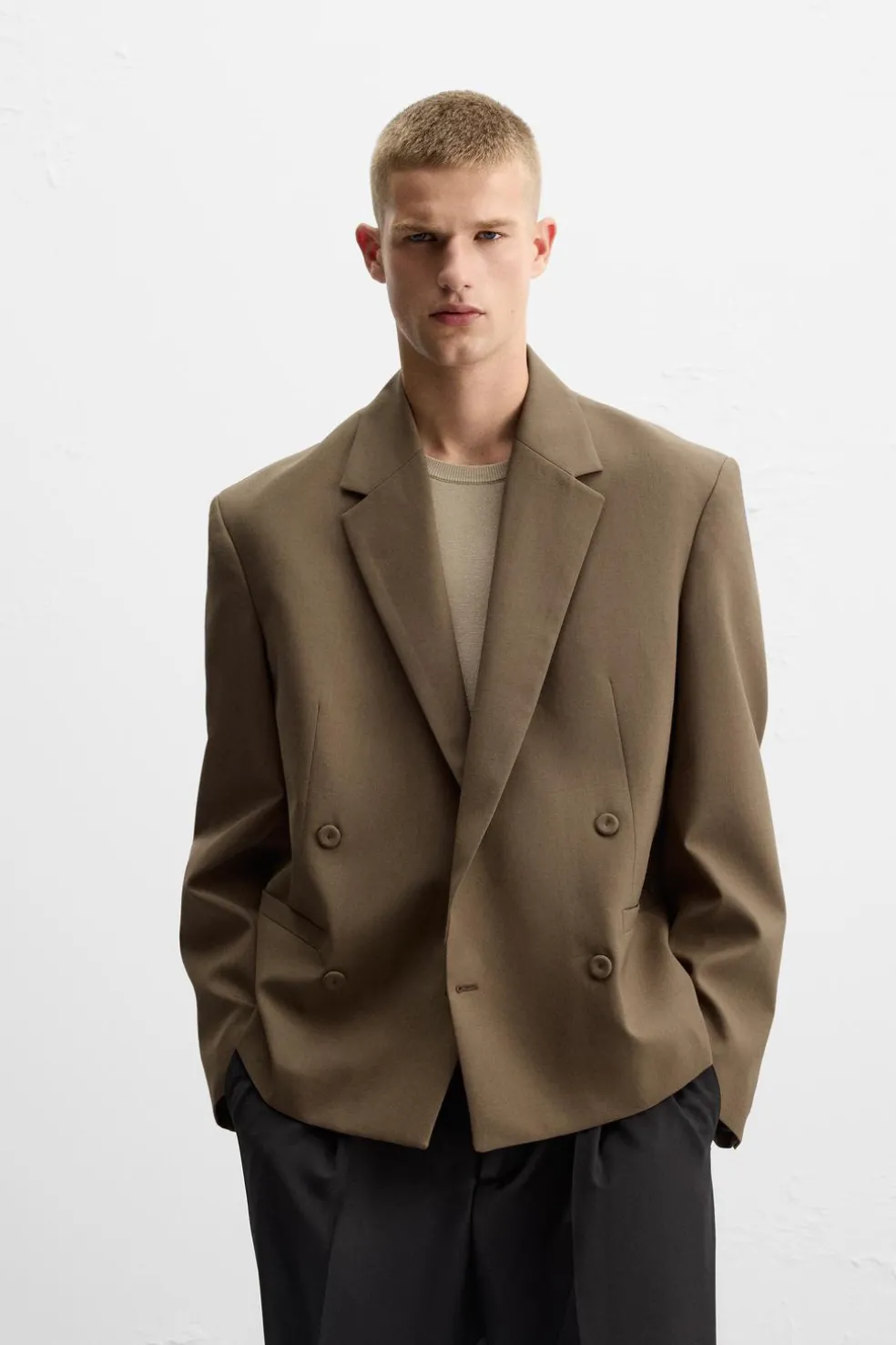 ZARA Blazers^BLAZER CROPPED FIT COM LÃ torrado