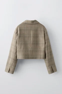 BLAZER CURTO AOS QUADRADOS-ZARA Hot