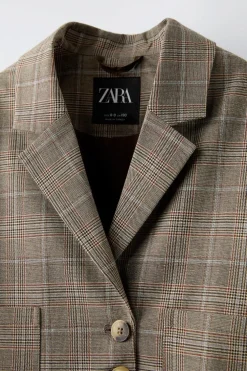 BLAZER CURTO AOS QUADRADOS-ZARA Hot
