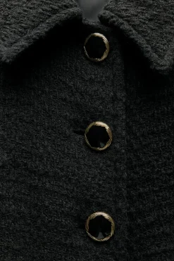 ZARA Blusões^BLAZER ESTRUTURA COM CINTO Preto