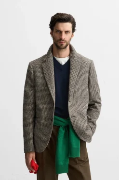 ZARA Blazers^BLAZER PATA DE GALO Areia / Preto