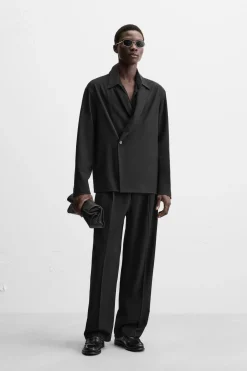 ZARA Blazers^BLAZER QUIMONO Preto