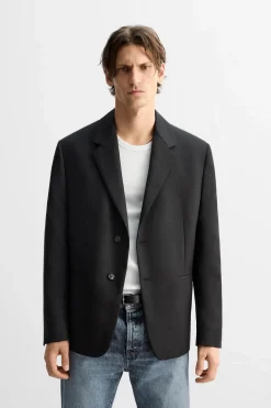 ZARA Blazers^BLAZER RELAXED FIT Preto