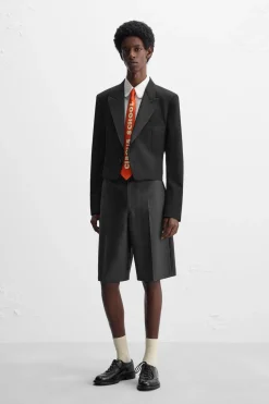 ZARA Blazers^BLAZER SMOKING CROPPED X HARRY LAMBERT Preto