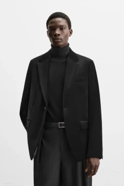 ZARA Blazers^BLAZER VELUDO Preto