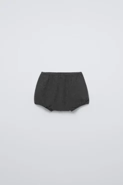BLOOMER DE MALHA COM BOLSO-ZARA Fashion