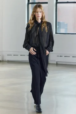 ZARA Camisas / Blusas^BLUSA COM FIO METALIZADO ZW COLLECTION Preto