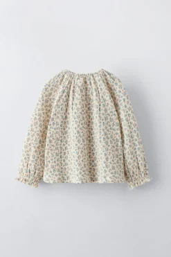 BLUSA COM TEXTURA FLORES-ZARA Store