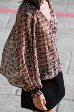 ZARA Camisas / Blusas^BLUSA ESTAMPADA EM FAVOS DE ABELHA Multicolor