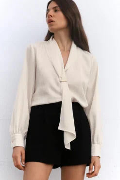 ZARA Camisas / Blusas^BLUSA ÀS RISCAS COM FIO METALIZADO 7969/227