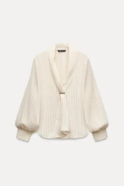 ZARA Camisas / Blusas^BLUSA ÀS RISCAS COM FIO METALIZADO 7969/227