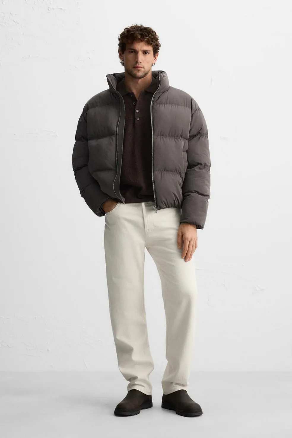 ZARA Vestuário De Inverno|Blusões^BLUSÃO ACOLCHOADO Castanho