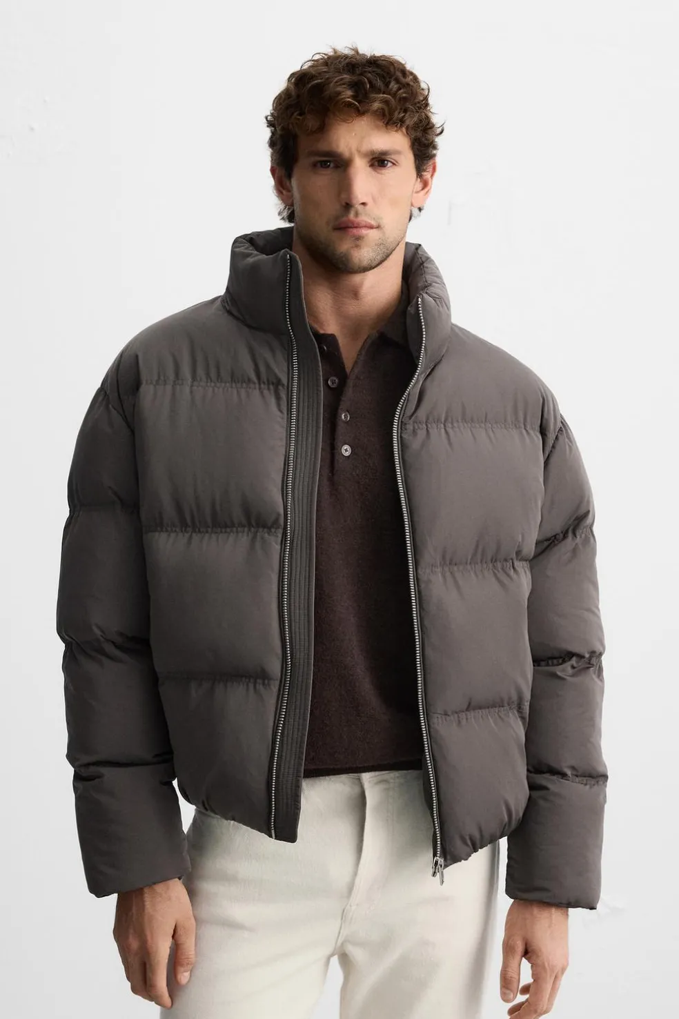 ZARA Vestuário De Inverno|Blusões^BLUSÃO ACOLCHOADO Castanho