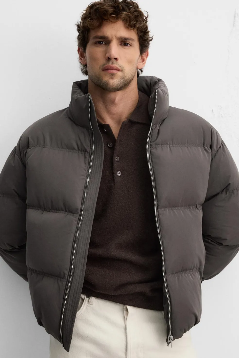 ZARA Vestuário De Inverno|Blusões^BLUSÃO ACOLCHOADO Castanho