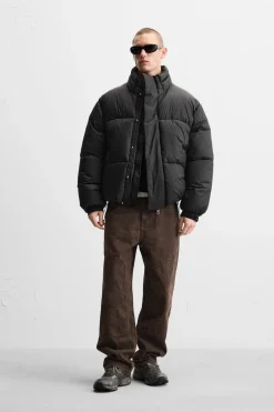 ZARA Blusões|Casacos De Pluma^BLUSÃO ACOLCHOADO BOXY FIT Preto