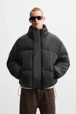 ZARA Blusões|Casacos De Pluma^BLUSÃO ACOLCHOADO BOXY FIT Preto