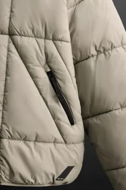 ZARA Blusões|Casacos De Pluma^BLUSÃO ACOLCHOADO CAPUZ Caqui-claro