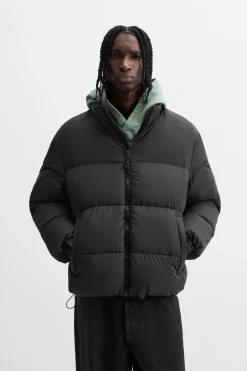 ZARA Vestuário De Inverno|Blusões^BLUSÃO ACOLCHOADO COLOR BLOCK Preto