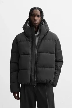 ZARA Blusões|Casacos De Pluma^BLUSÃO ACOLCHOADO COM CAPUZ Preto