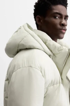 ZARA Vestuário De Inverno|Blusões^BLUSÃO ACOLCHOADO COM CAPUZ AMOVÍVEL Menta
