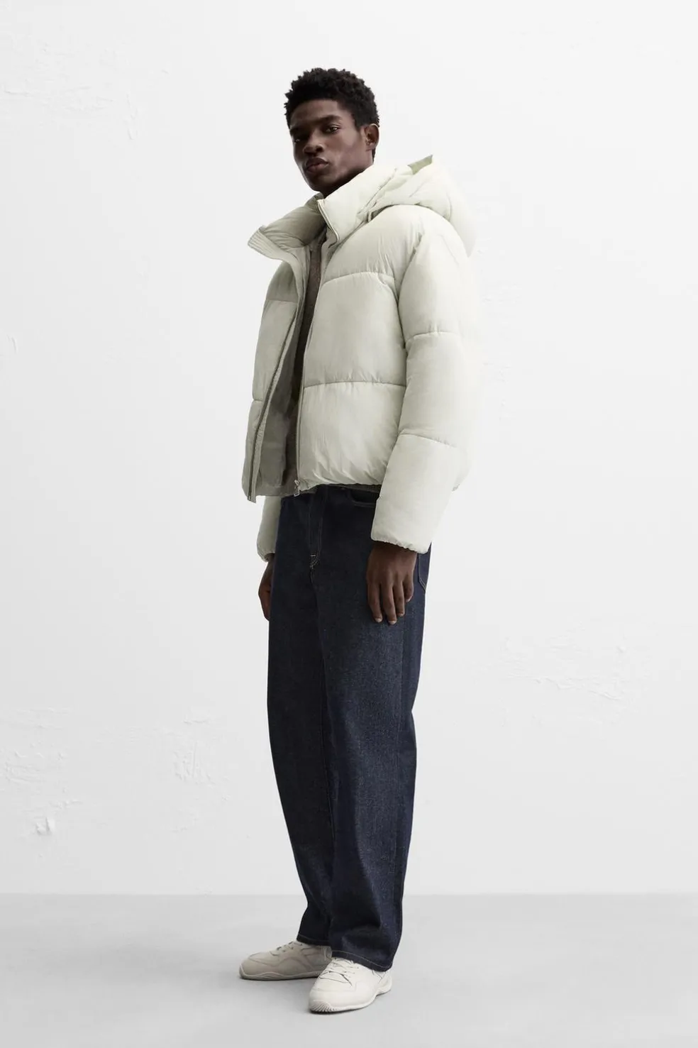 ZARA Vestuário De Inverno|Blusões^BLUSÃO ACOLCHOADO COM CAPUZ AMOVÍVEL Menta