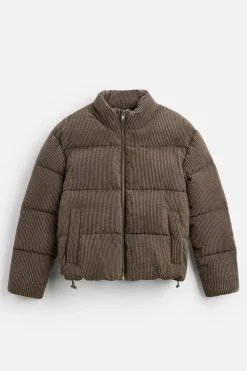 ZARA Blusões|Casacos De Pluma^BLUSÃO ACOLCHOADO COM TEXTURA Caqui-escuro