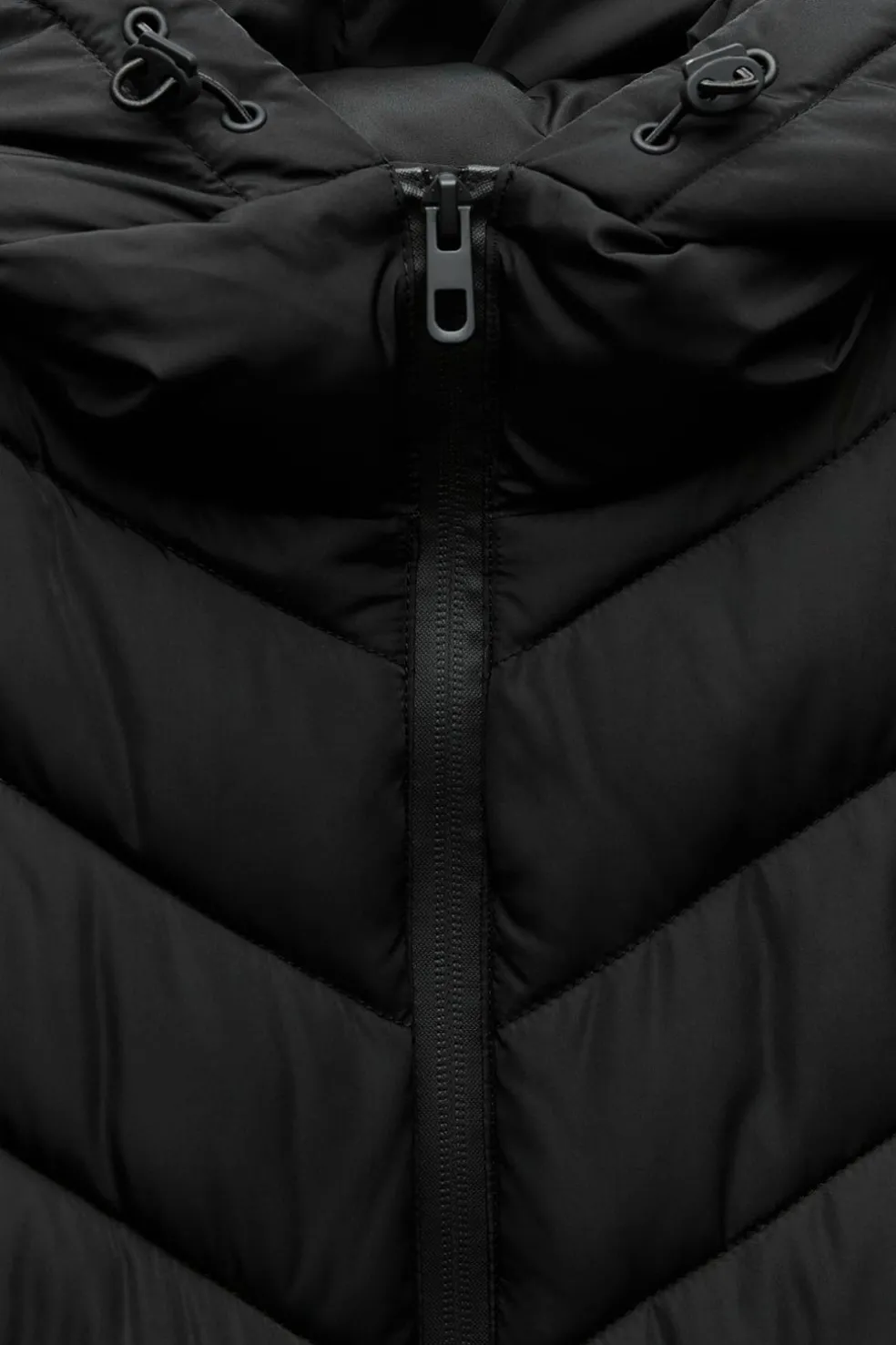 ZARA Blusões^BLUSÃO ACOLCHOADO COMBINADO Preto
