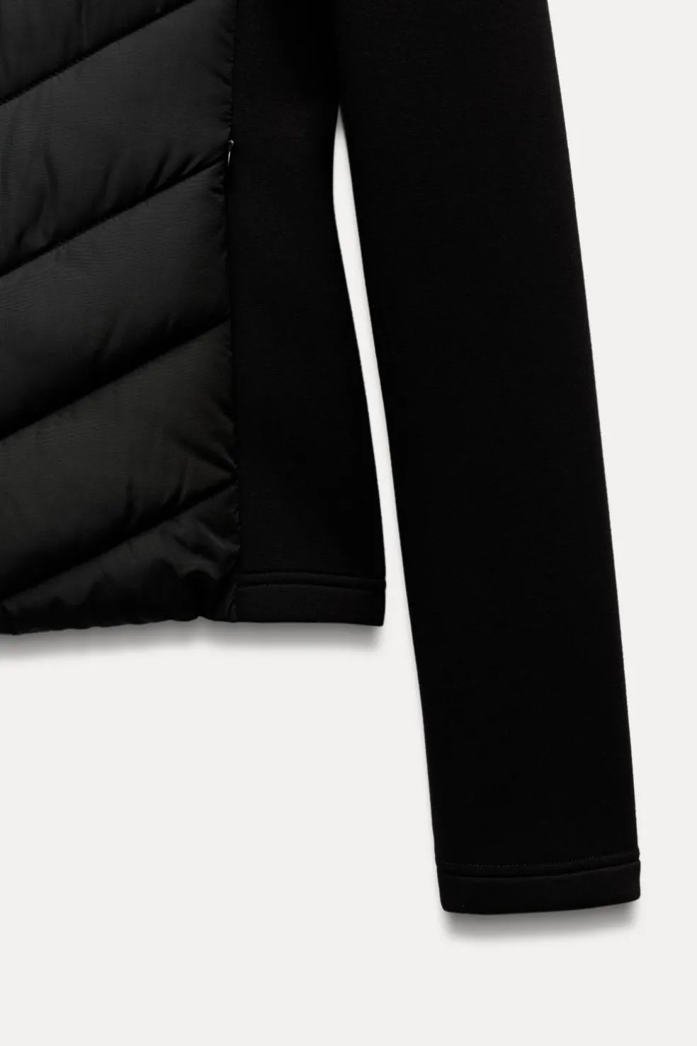 ZARA Blusões^BLUSÃO ACOLCHOADO COMBINADO Preto