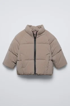 BLUSÃO ACOLCHOADO ENCERADO-ZARA Fashion