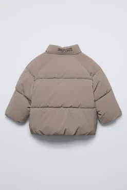 BLUSÃO ACOLCHOADO ENCERADO-ZARA Fashion