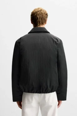 ZARA Blusões^BLUSÃO ACOLCHOADO SATINADO Preto