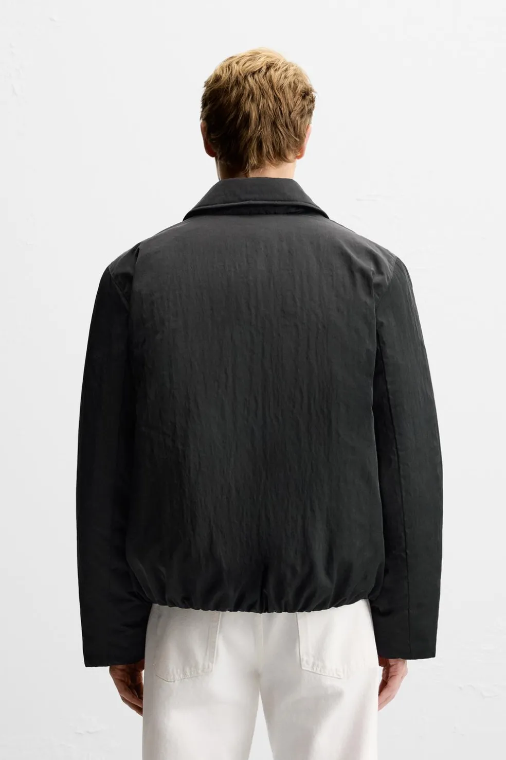 ZARA Blusões^BLUSÃO ACOLCHOADO SATINADO Preto