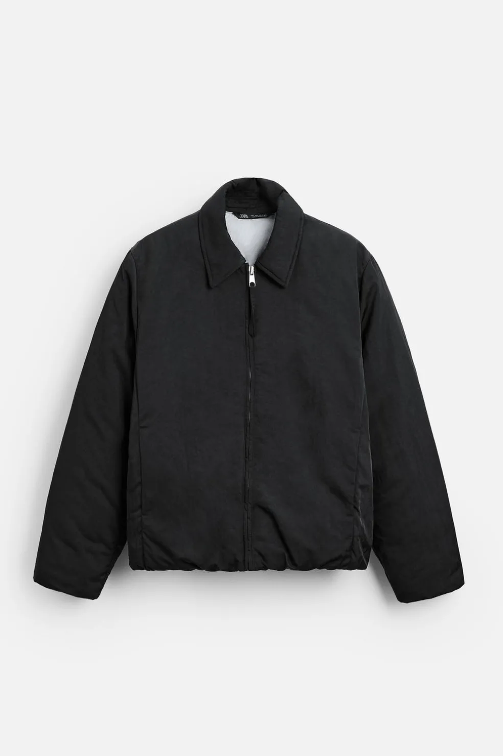 ZARA Blusões^BLUSÃO ACOLCHOADO SATINADO Preto