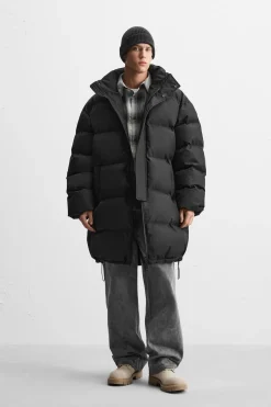ZARA Casacos De Pluma|Sobretudos / Gabardinas^BLUSÃO ACOLCHOADO WATER REPELLENT Preto
