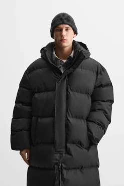 ZARA Casacos De Pluma|Sobretudos / Gabardinas^BLUSÃO ACOLCHOADO WATER REPELLENT Preto