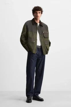 ZARA Blusões^BLUSÃO AMOVÍVEL PATCHWORK Verde