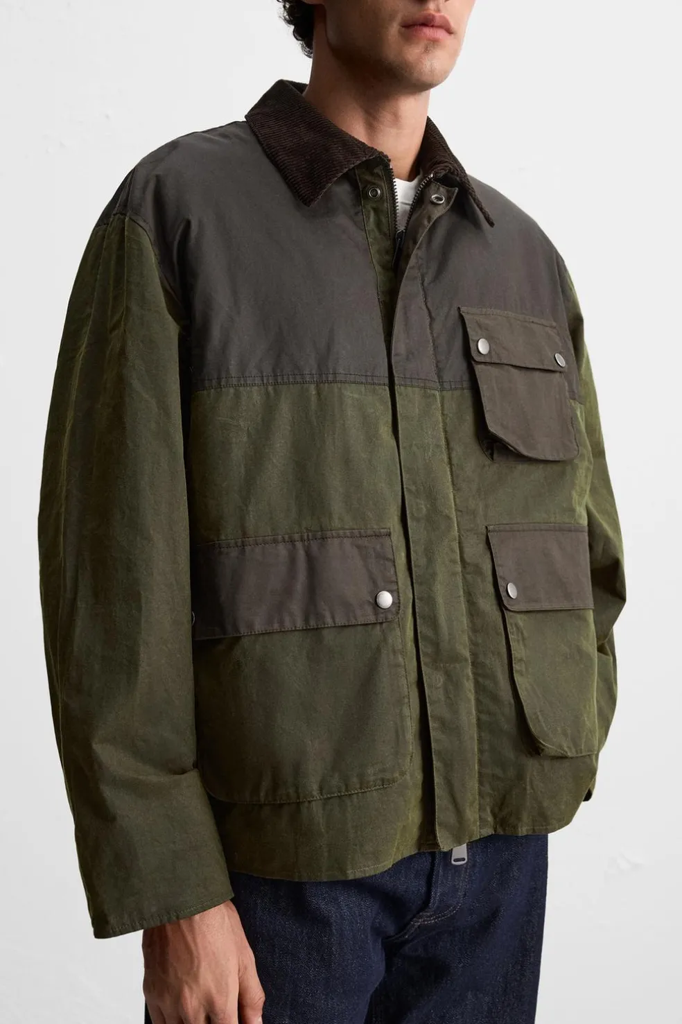 ZARA Blusões^BLUSÃO AMOVÍVEL PATCHWORK Verde