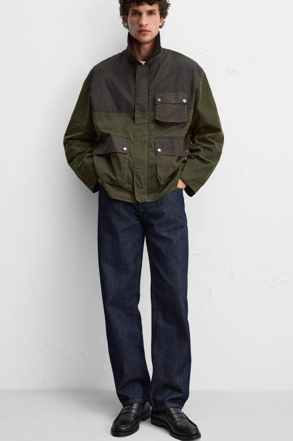 ZARA Blusões^BLUSÃO AMOVÍVEL PATCHWORK Verde