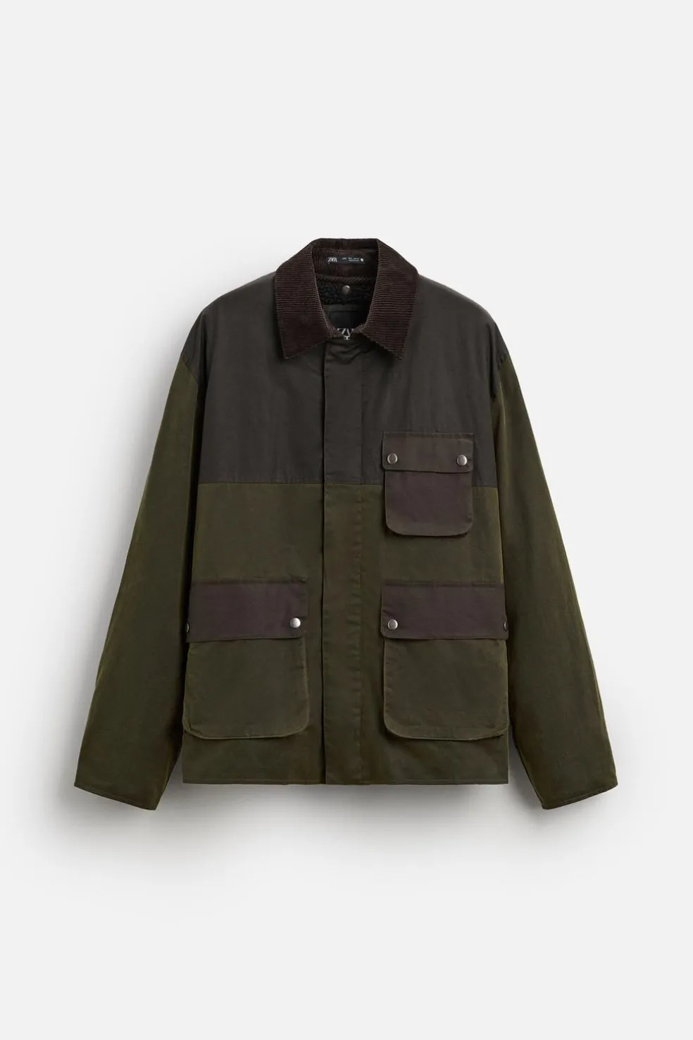ZARA Blusões^BLUSÃO AMOVÍVEL PATCHWORK Verde