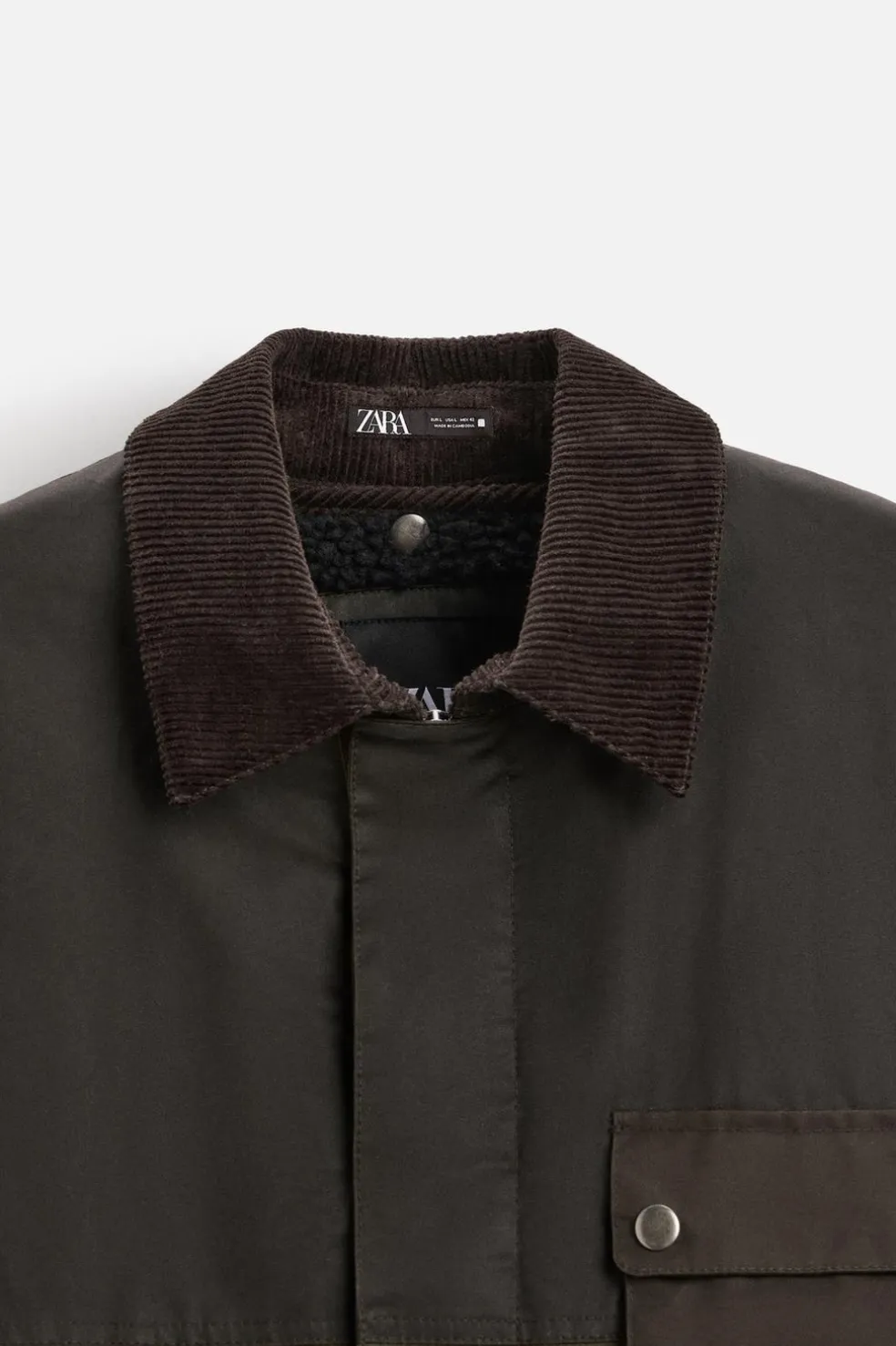 ZARA Blusões^BLUSÃO AMOVÍVEL PATCHWORK Verde