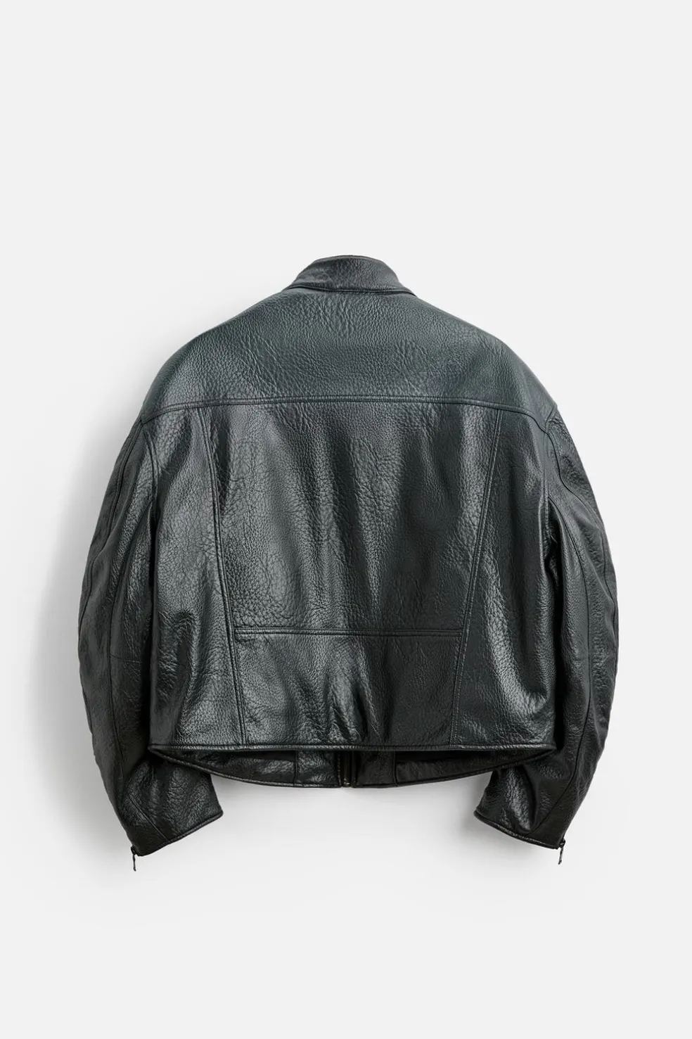 ZARA Blusões^BLUSÃO BIKER DE POLIPELE COM EFEITO SPRAY Azul