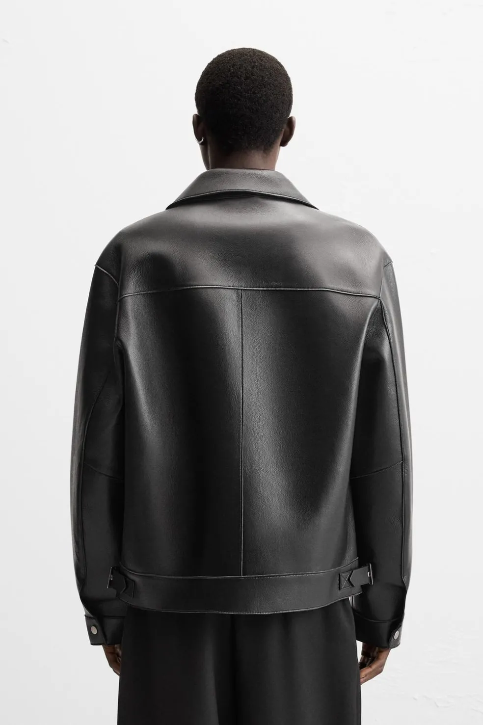 ZARA Blusões^BLUSÃO BIKER EFEITO PELE Preto