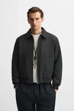 ZARA Blusões^BLUSÃO BOMBER ACOLCHOADO Preto